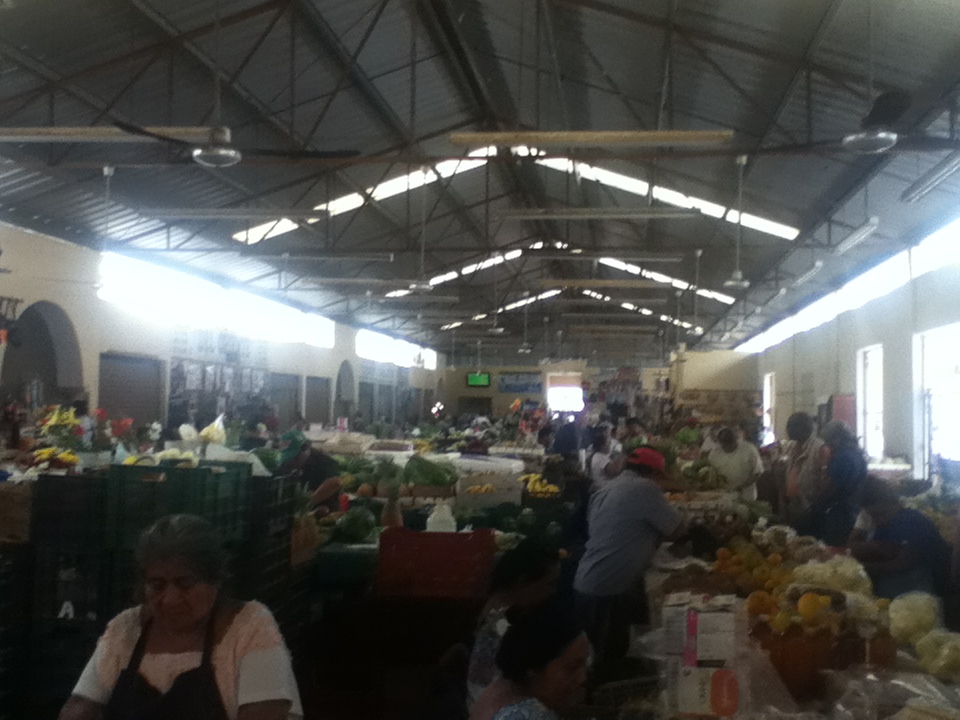 Shows the inside of a Mexican Market