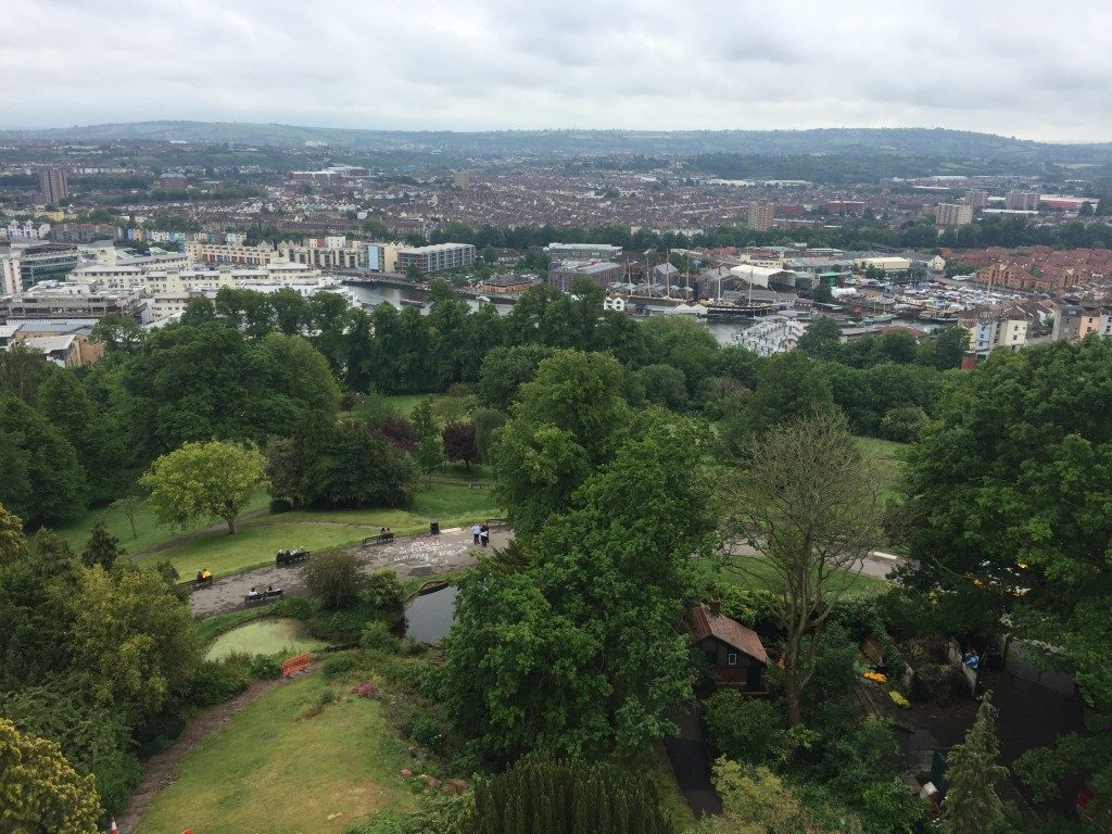 Bristol Cathedral and Cabot Tower in Brandon Hill