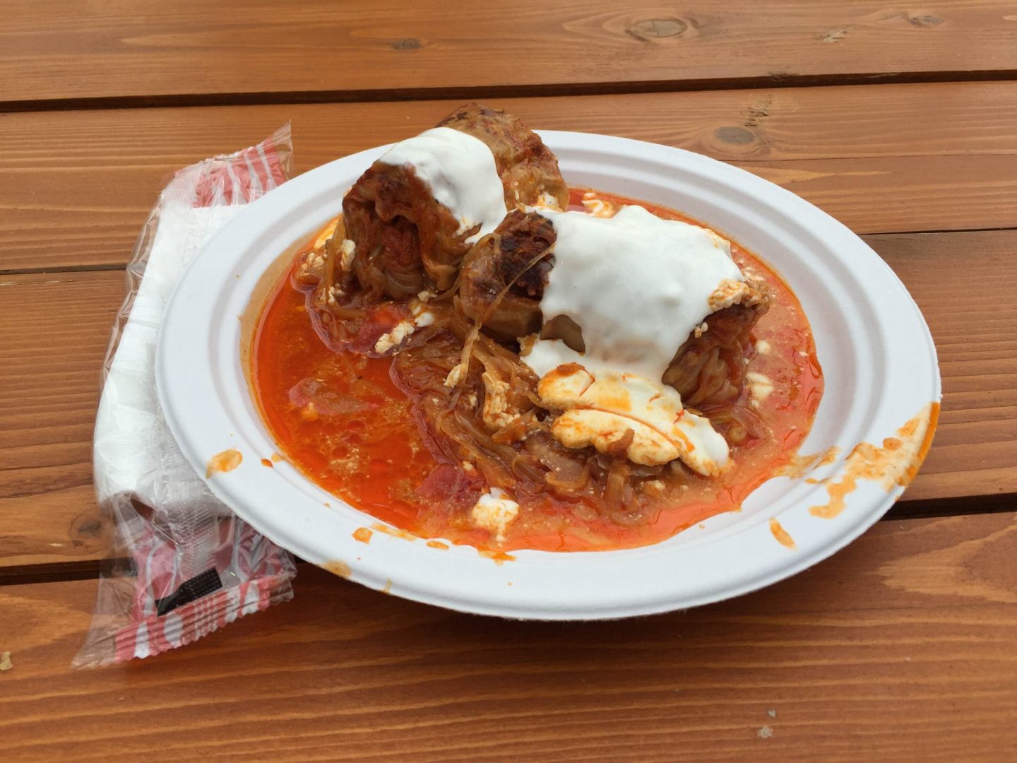 stuffed cabbage budapest christmas market food