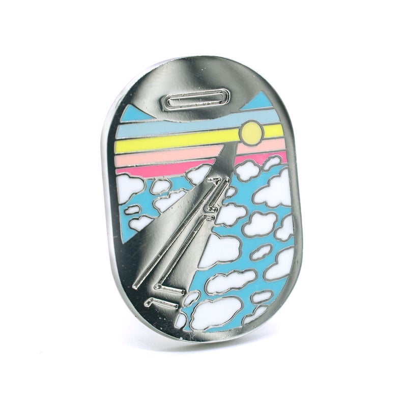 enamel pin airplane