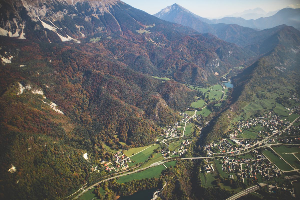 flying over slovenia