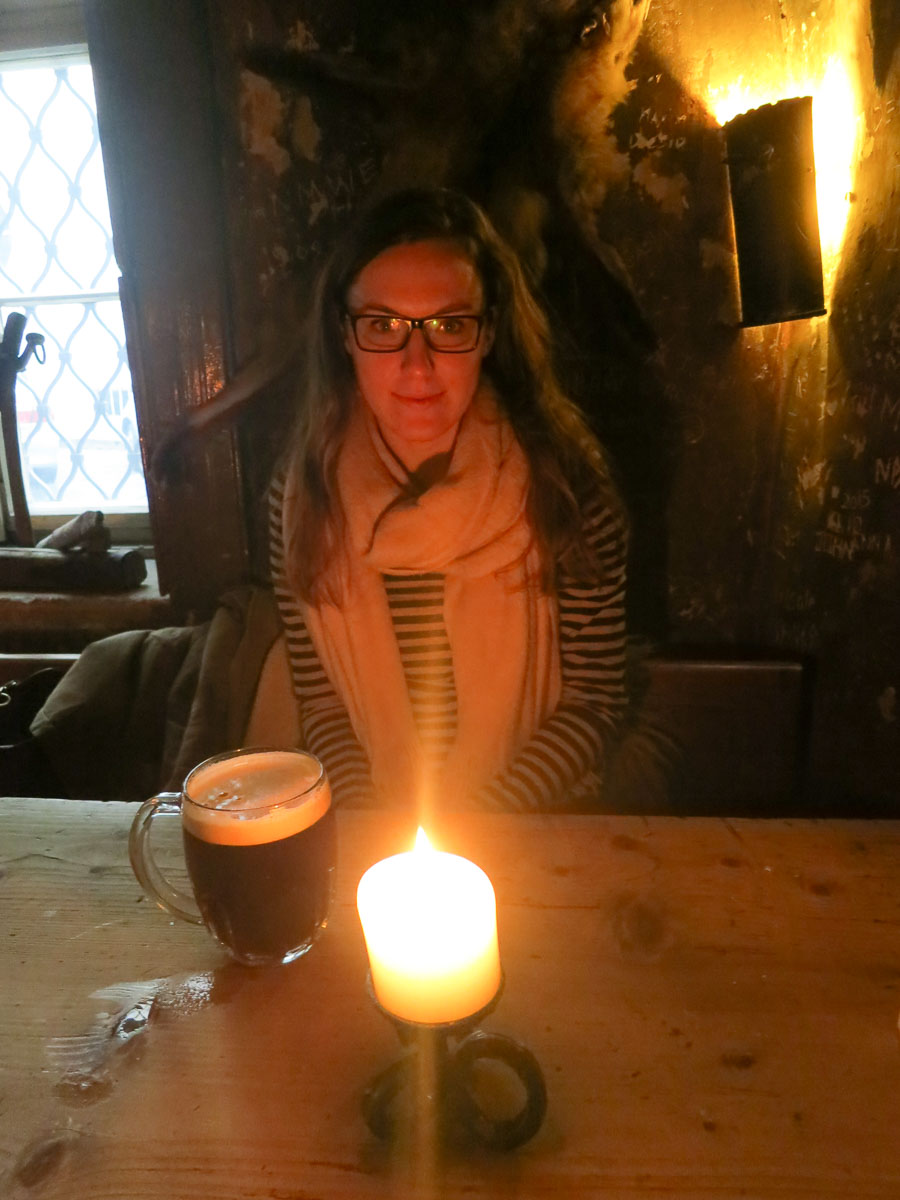 Wandering Helene in a medieval pub - Prague