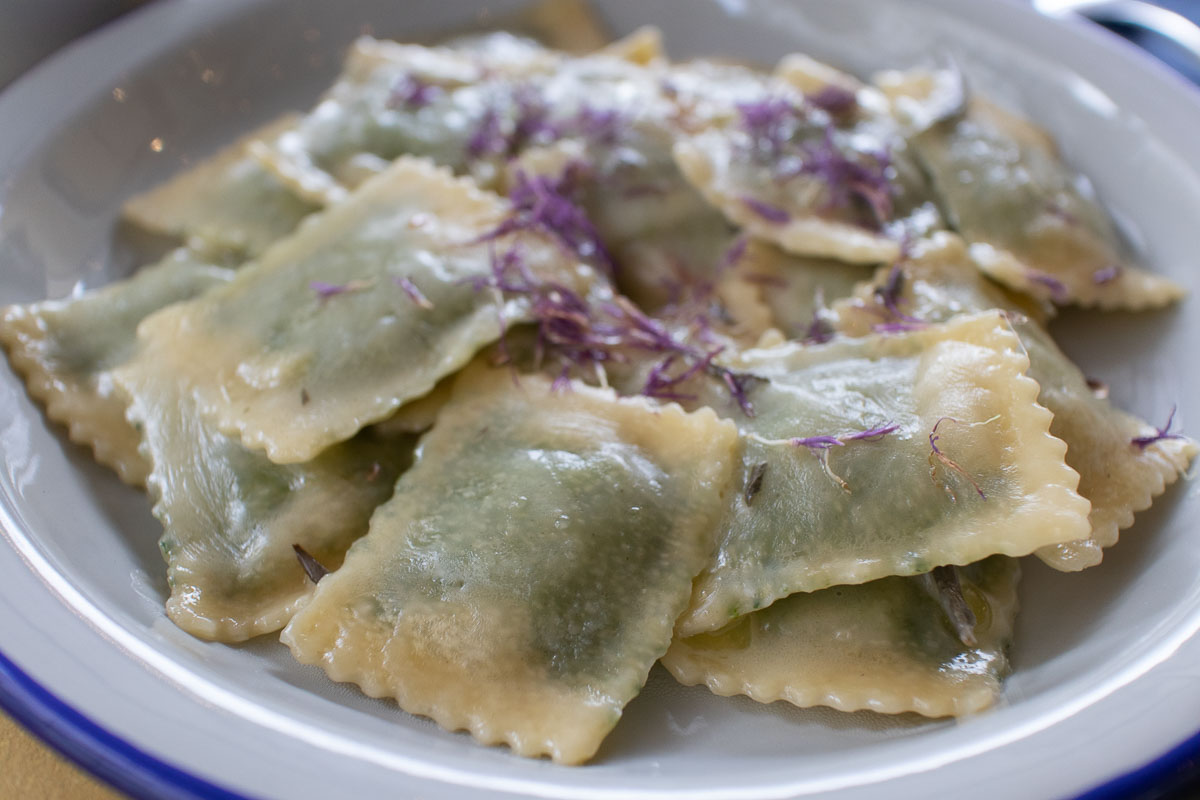 close up of pasta