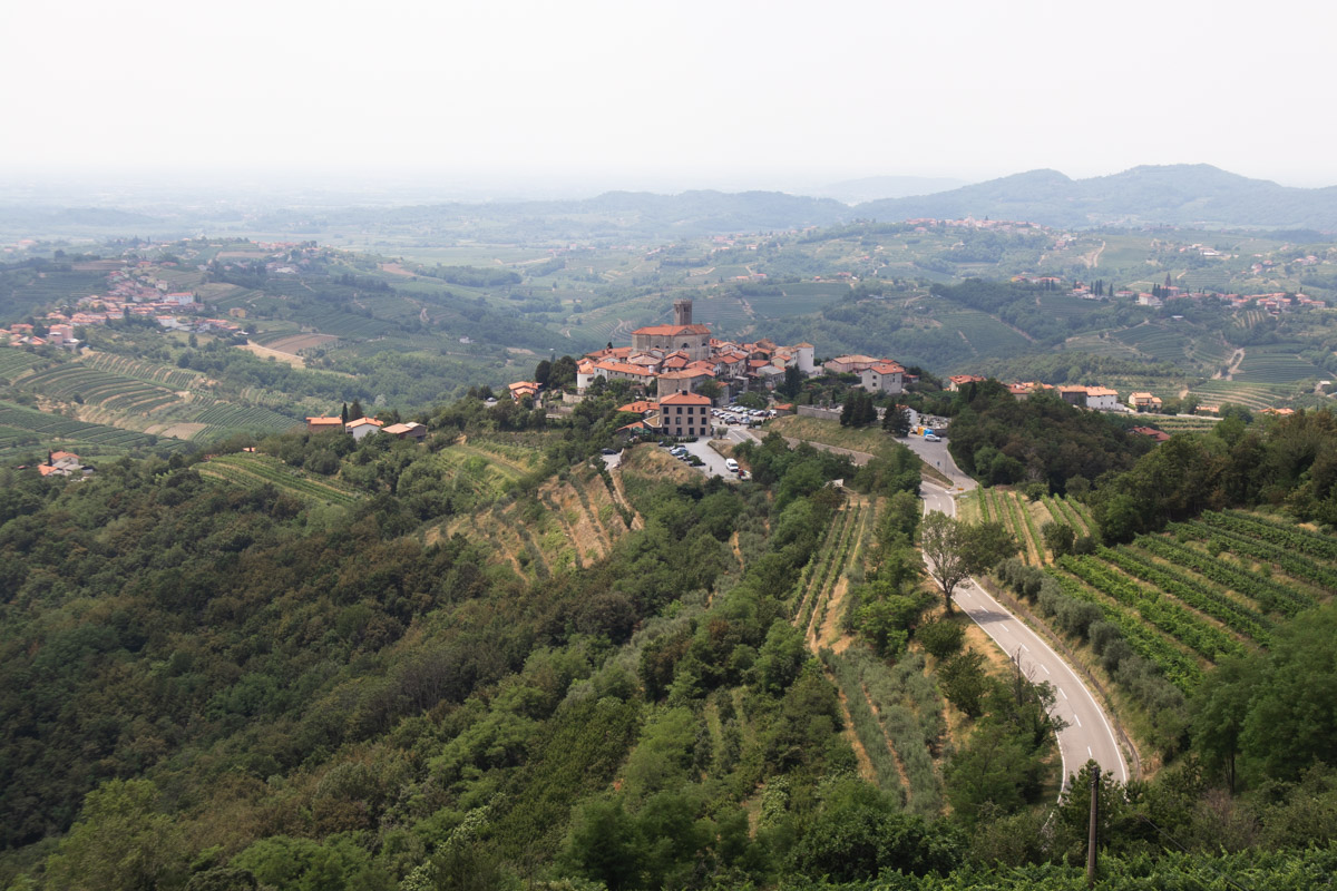 view of Šmartno from the viewing tower in Goriška Brda Slovenia