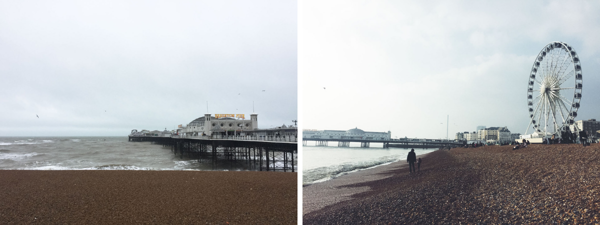 Brighton England coastline