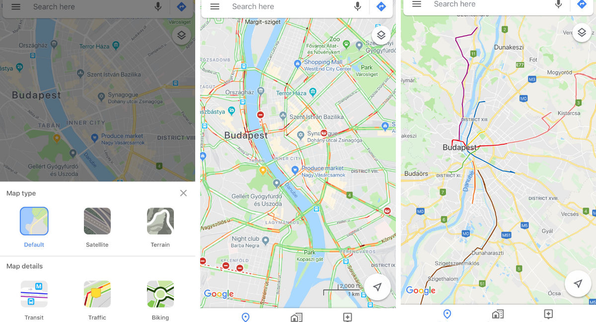 google map layers