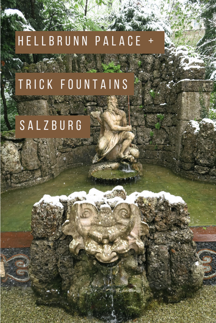 Everything about visiting Hellbrunn Palace and Trick Fountains in Salzburg, Austria. How to get there, tours, and history about the palace. A unique and fun tour perfect for families, artists, castle lovers, and playful souls. #salzburg #palace #europeantravel