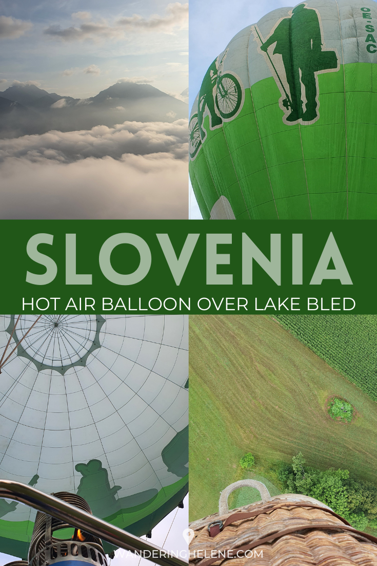 A Pinterest Pin with green and white hot air balloons
