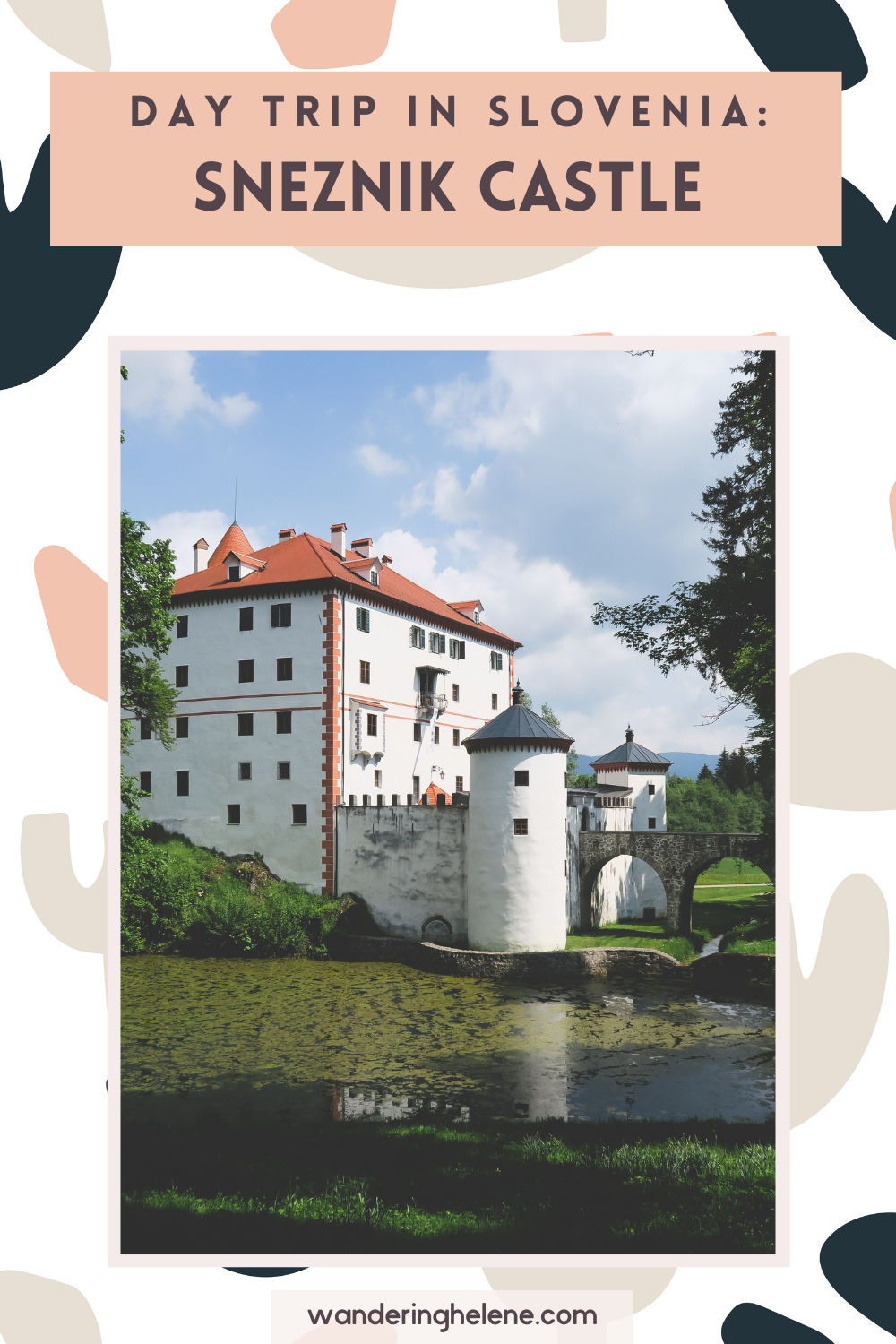 Pinterest Pin that shows Sneznik Castle