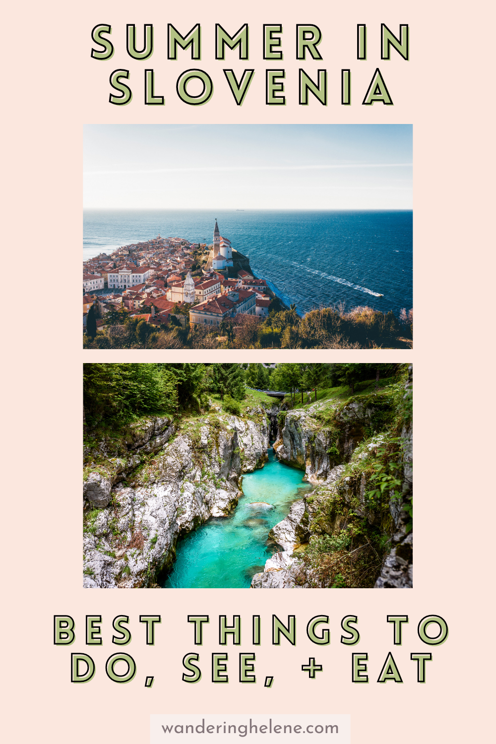 A Pinterest Pin for Summer in Slovenia