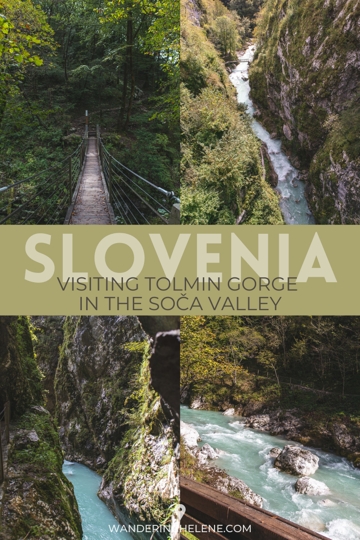 A Pinterest Pin for Tolmin Gorge